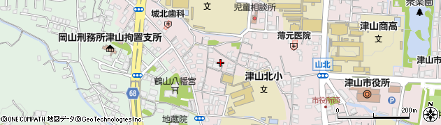 岡山県津山市山北186周辺の地図