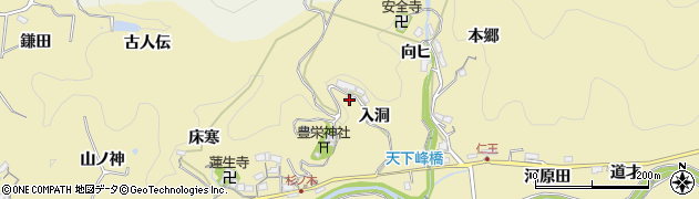 愛知県豊田市坂上町入洞10周辺の地図