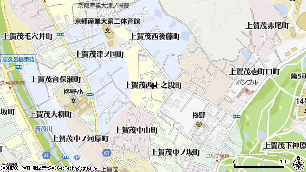 〒603-8028 京都府京都市北区上賀茂西上之段町の地図