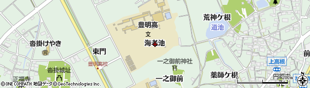 愛知県豊明市沓掛町海老池周辺の地図