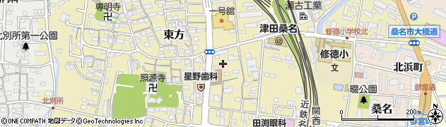 三重県桑名市東方周辺の地図