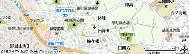 愛知県豊田市泉町下前田144周辺の地図
