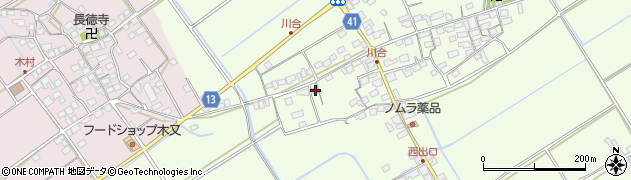 滋賀県東近江市川合町1587周辺の地図
