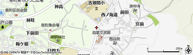 愛知県豊田市志賀町後山周辺の地図