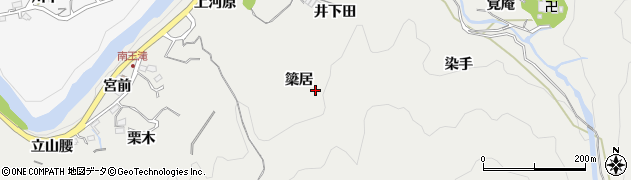 愛知県豊田市王滝町（簗居）周辺の地図