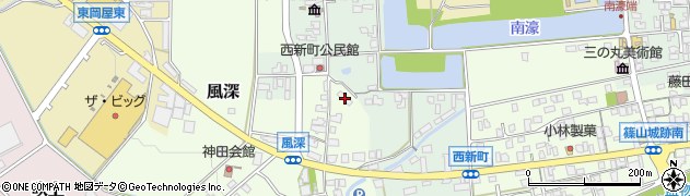 兵庫県丹波篠山市風深224周辺の地図