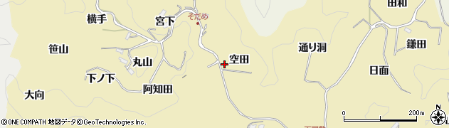 愛知県豊田市坂上町（空田）周辺の地図