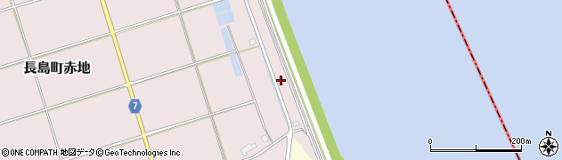 三重県桑名市長島町赤地619周辺の地図