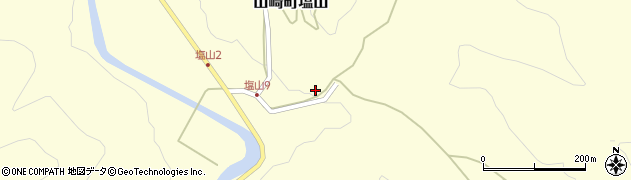 兵庫県宍粟市山崎町塩山174周辺の地図