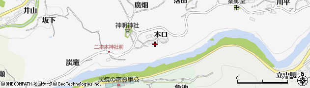 愛知県豊田市穂積町（本口）周辺の地図
