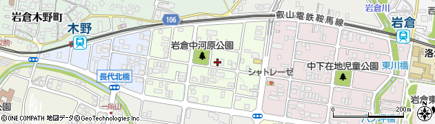 京都府京都市左京区岩倉中河原町周辺の地図