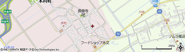 滋賀県東近江市木村町587周辺の地図