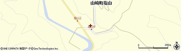 兵庫県宍粟市山崎町塩山142周辺の地図