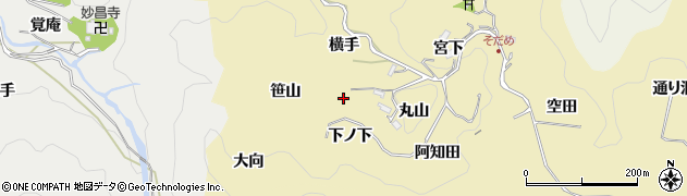 愛知県豊田市坂上町笹山周辺の地図