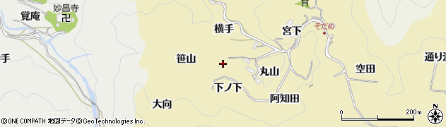 愛知県豊田市坂上町（笹山）周辺の地図