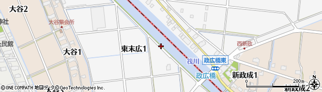 愛知県弥富市東末広町（南飛島）周辺の地図