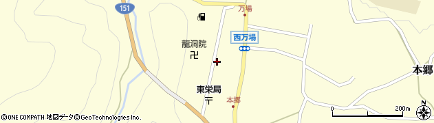 愛知県東栄町（北設楽郡）本郷（西万場）周辺の地図