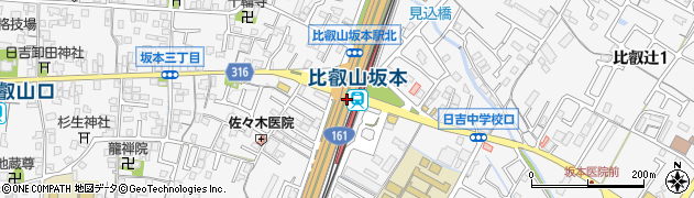 大津市立　比叡山坂本駅前自転車駐車場周辺の地図
