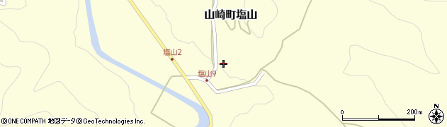 兵庫県宍粟市山崎町塩山380周辺の地図