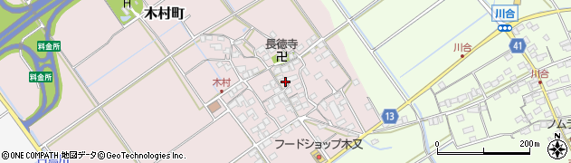 滋賀県東近江市木村町580周辺の地図