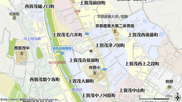 〒603-8031 京都府京都市北区上賀茂女夫岩町の地図