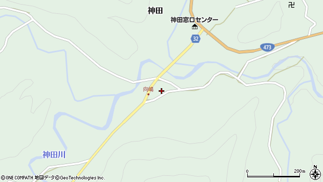 〒441-2315 愛知県北設楽郡設楽町神田の地図