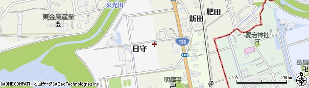 静岡県田方郡函南町日守1323周辺の地図