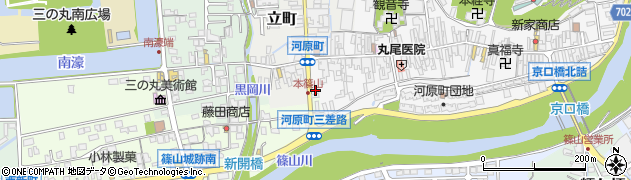 兵庫県丹波篠山市河原町112周辺の地図