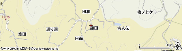 愛知県豊田市坂上町鎌田周辺の地図