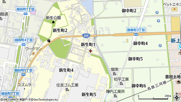 〒471-0837 愛知県豊田市新生町の地図