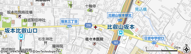 山本花店　坂本店周辺の地図