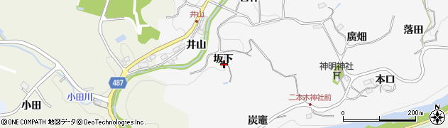 愛知県豊田市穂積町（坂下）周辺の地図