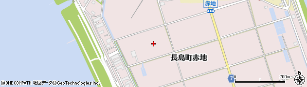 三重県桑名市長島町赤地周辺の地図