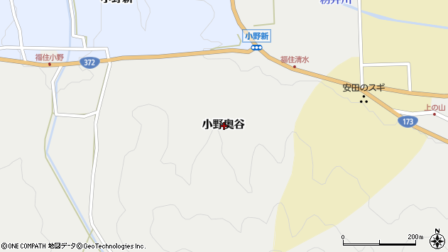 〒669-2522 兵庫県丹波篠山市小野奥谷の地図