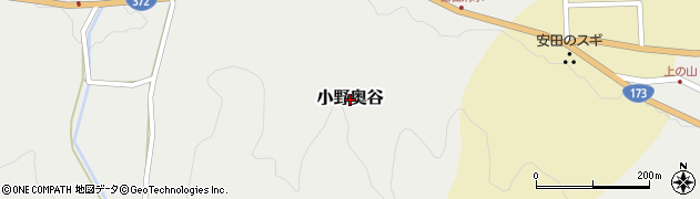 兵庫県丹波篠山市小野奥谷周辺の地図