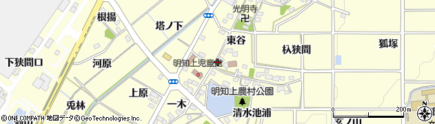 愛知県みよし市明知町東谷25周辺の地図