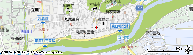 兵庫県丹波篠山市河原町79周辺の地図