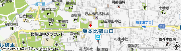 大津市消防局　坂本分団詰所周辺の地図