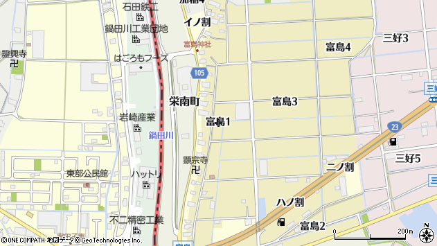 〒498-0058 愛知県弥富市富島の地図