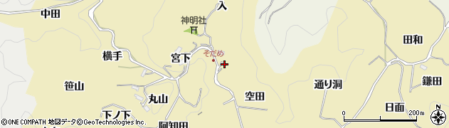 愛知県豊田市坂上町（向下）周辺の地図