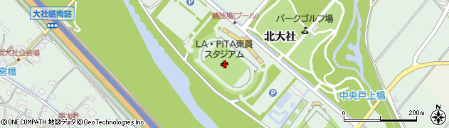 東員町役場　陸上競技場周辺の地図