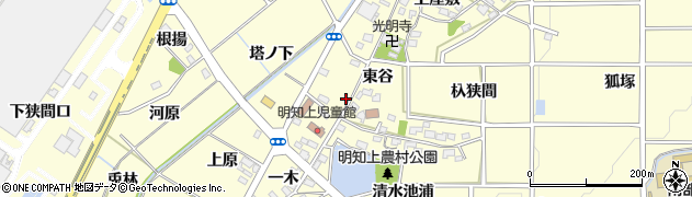愛知県みよし市明知町東谷周辺の地図
