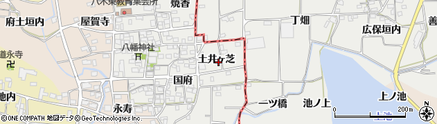 京都府南丹市八木町北屋賀（土井ヶ芝）周辺の地図