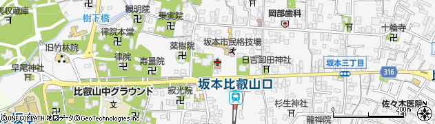 大津市役所市民部　坂本市民センター周辺の地図