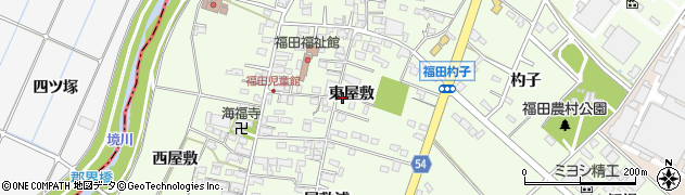 愛知県みよし市福田町周辺の地図