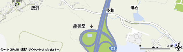 愛知県豊田市古瀬間町（鈴御堂）周辺の地図