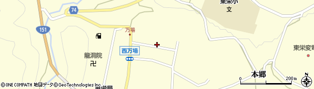 愛知県東栄町（北設楽郡）本郷（東万場）周辺の地図