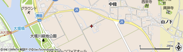 京都府南丹市八木町西田（柳原）周辺の地図