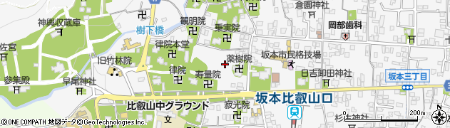滋賀県大津市坂本周辺の地図