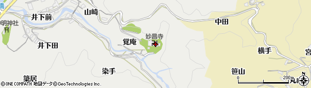 愛知県豊田市王滝町（覚庵）周辺の地図